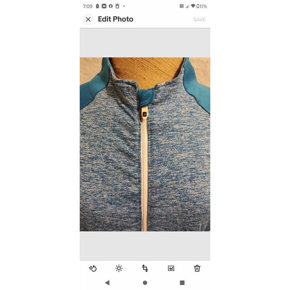 FOOTJOY FJ Women's Brushed Space Dye Mid Layer ELECTRIC BLUE Size Large NWT - Picture 3 of 6